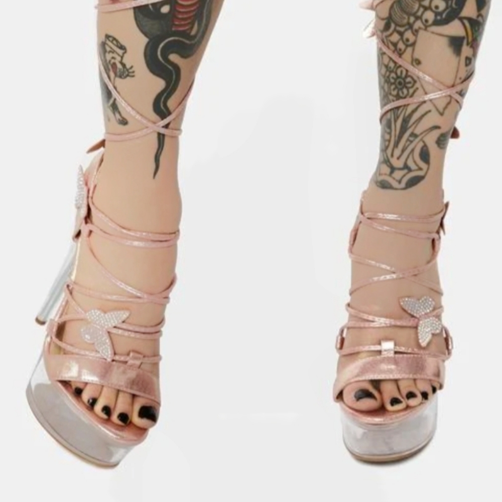 Dollskill Platform heels--SILVER